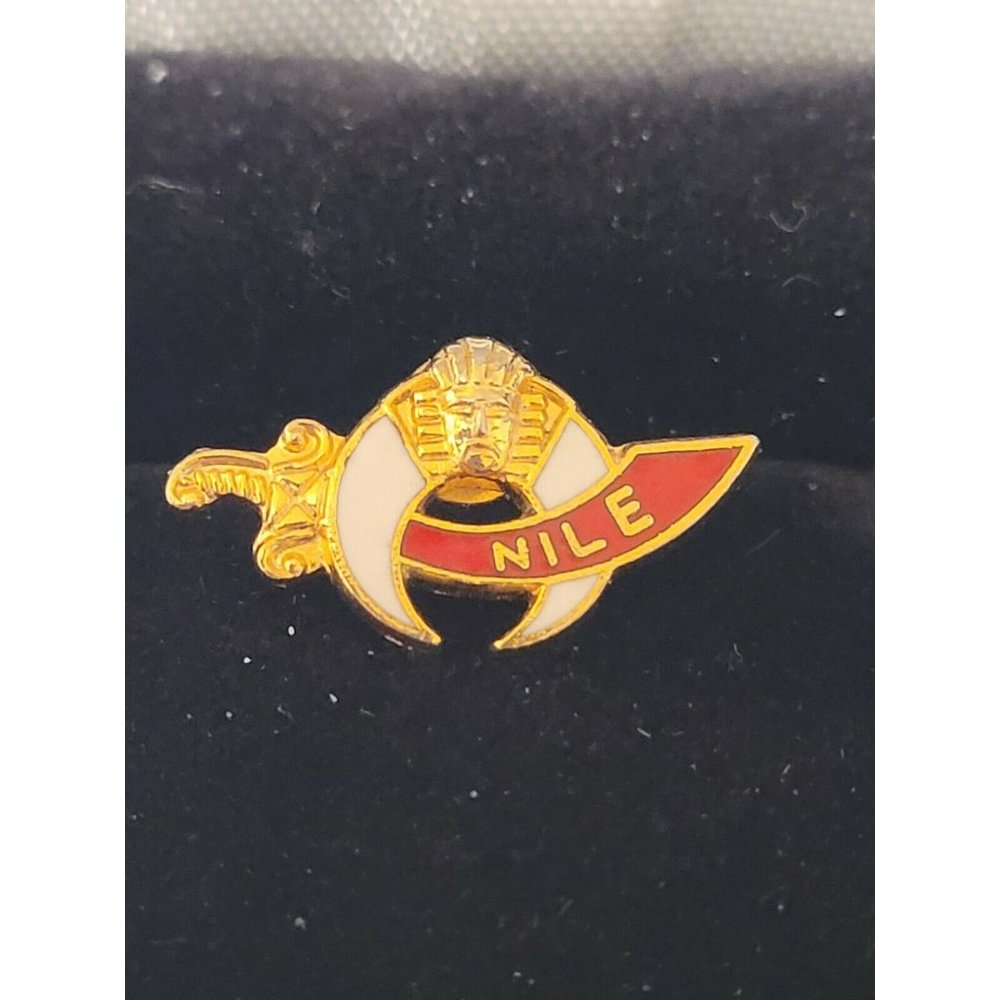 Shriner Nile Lapel Hat Pin Gold Tone Vintage Tie Tack